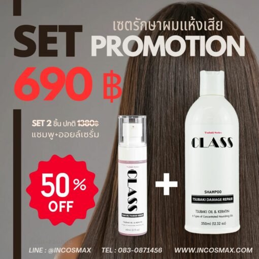 Set Class Tsubaki Hair Damage Repair 2ชิ้น